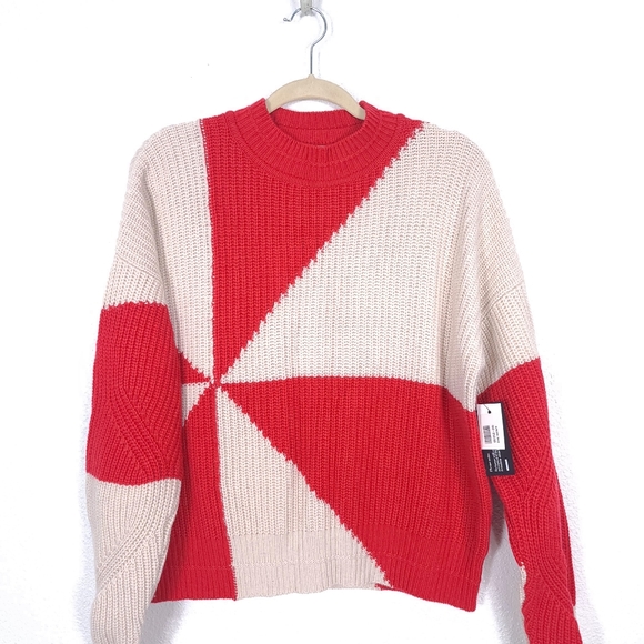 PARADIS PERDUS Jules Intarsia Ivory Red Sweater - Picture 5 of 14